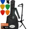 Muziker Acoustic Guitar Accessories Pack Gigbag For Acoustic Guitar Black