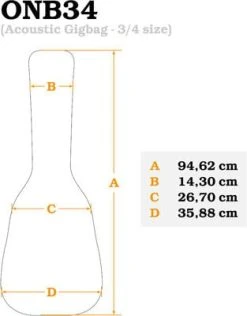 Ortega ONB34 Gigbag For Classical Guitar Black-Brown -Ibanez Shop thumb d gallery base 9bf3c076