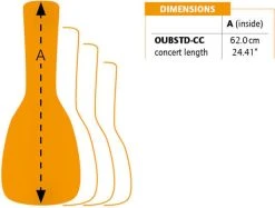 Ortega OUBSTD-CC Gigbag For Ukulele Black-Orange -Ibanez Shop thumb d gallery base b2eddb17