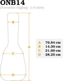 Ortega ONB14 Gigbag For Classical Guitar Black-Brown -Ibanez Shop thumb d gallery base c1676aed